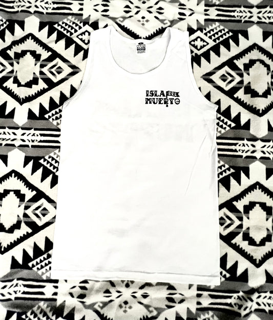 "Isla Del Muerto Logo" Tank Top by Isla Del Muerto (White)