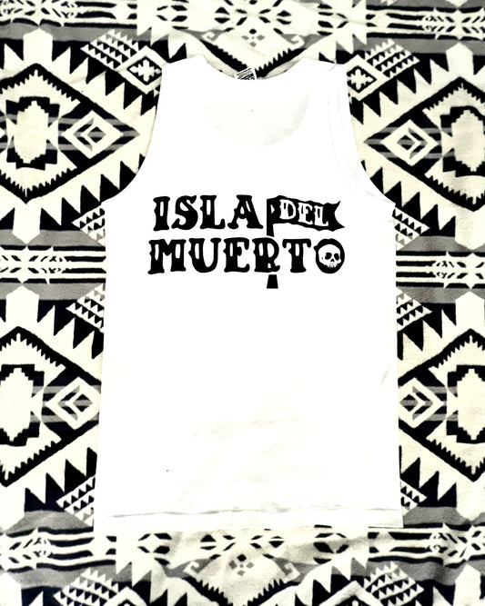 "Isla Del Muerto Logo" Tank Top by Isla Del Muerto (White)